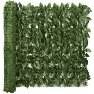Maison Exclusive - Balkon-Sichtschutz mit Dunkelgrünen Blättern 200x75 cm - Grün