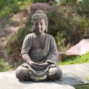 Meditierender Buddha - Gartendeko - Magnesia - sitzend - H: 30,5cm ...