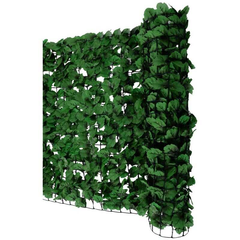 [NEUWERTIG] Balkonsichtschutz, Sichtschutz Windschutz Verkleidung für Balkon Terrasse Zaun 500x100cm Blatt dunkel - green