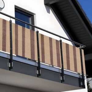 NYVI Balkonsichtschutz Polyrattan Balkon Sichtschutz Privafence Balkonbespannung (1-St) UV-fest, Witterungsbeständig, 100% Blickdicht - Balkonumspannung