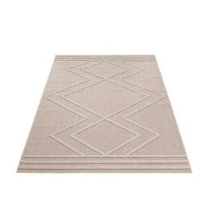 Outdoorteppich Boho-Design, Carpettex, Läufer, Höhe: 8 mm, In& Outdoor Teppich Beige Boho Design für Küchen Balkon Terrasse