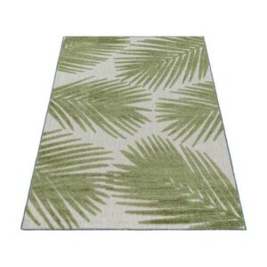 Outdoorteppich Palmen-Design, Carpettex, Läufer, Höhe: 10 mm, Outdoor Teppich Grün 3D Palmen Design für Küchen Balkon Terrasse