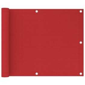 Prolenta Premium - Balkon-Sichtschutz Rot 75x300 cm hdpe - Rot