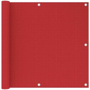 Prolenta Premium - Balkon-Sichtschutz Rot 90x600 cm hdpe - Rot