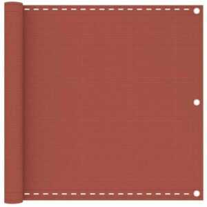 Prolenta Premium - Balkon-Sichtschutz Terracotta-Rot 90x600 cm hdpe - Braun