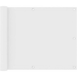 Prolenta Premium - Balkon-Sichtschutz Weiß 75x300 cm Oxford-Gewebe - Weiß
