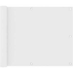 Prolenta Premium - Balkon-Sichtschutz Weiß 75x600 cm Oxford-Gewebe - Weiß