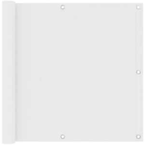 Prolenta Premium - Balkon-Sichtschutz Weiß 90x500 cm Oxford-Gewebe - Weiß