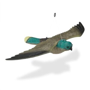 Relaxdays Taubenschreck Falke fliegend, Vogelschreck zum Aufhängen, Vogelabwehr, Balkon & Garten, Kunststoff, mehrfarbig