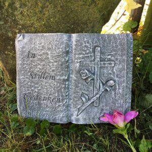 Romantisches Buch mit Kreuz - Schmuck Für Grab Tiergrab Friedhof Grabdekoration