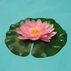 Seerose mit Wassertropfen - Kunstblume - Lotusblume - D: 20cm - sch...