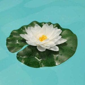 Seerose mit Wassertropfen - Kunstblume - Lotusblume - D: 20cm - sch...