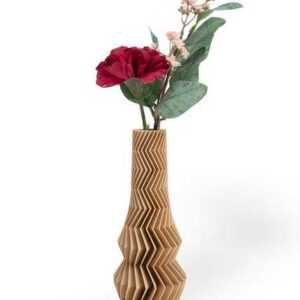 Shapes - Decorations Dekovase Zigzag One - Exclusive by Martin Žampach, Vase, 10 Farben, 3D-Druck (Einzelmodell, Vase mit Borosilikatglas zur Nutzung mit Wasser), Wasserdicht, Leichte Struktur innerhalb des Materials (Rillung)