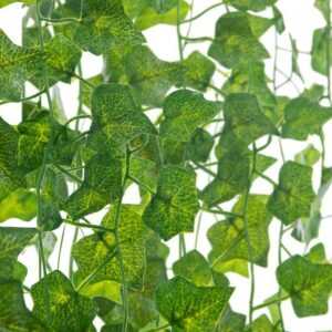 Swanew - Efeu Künstlich Girlande, 12 Stück Grün Efeu mit Nylon Kabelbinder Pflanzen Efeuranke für Garten Hochzeit Party Wanddekoration - Grün