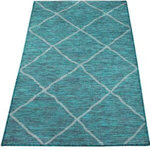 Teppich Palm, Carpet City, rechteckig, Höhe: 5 mm, Wetterfest & UV-beständig, für Balkon, Terrasse, Küche, flach gewebt