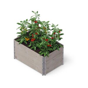 Upyard GardenBox 3er Set - modernes Garten Hochbeet aus Palettenrahmen, 120x80 cm, Grau