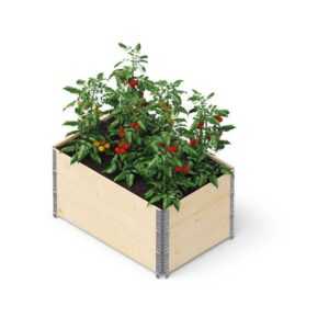 Upyard - GardenBox 3er Set - modernes Garten Hochbeet aus Palettenrahmen, 120x80 cm, Naturholz