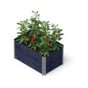 Upyard - GardenBox 3er Set - modernes Garten Hochbeet aus Palettenrahmen, 120x80 cm, Schwarz