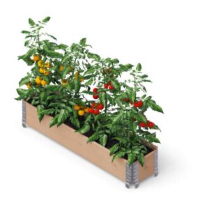 Upyard - GardenBox - modernes Garten Hochbeet aus Palettenrahmen, 120x30 cm, Braun