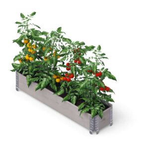 Upyard - GardenBox - modernes Garten Hochbeet aus Palettenrahmen, 120x30 cm, Grau