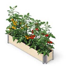 Upyard - GardenBox - modernes Garten Hochbeet aus Palettenrahmen, 120x30 cm, Naturholz