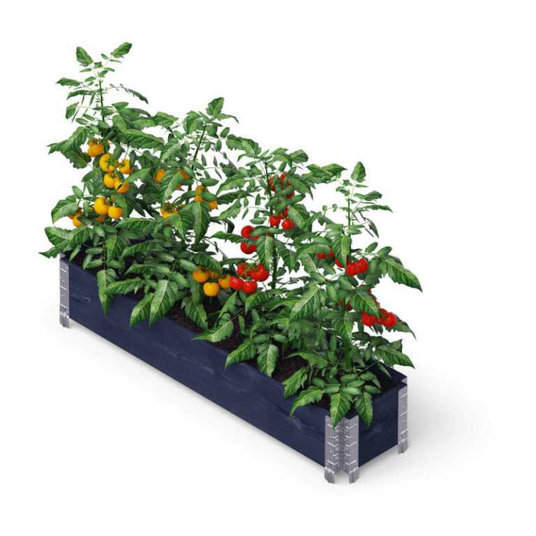 Upyard - GardenBox - modernes Garten Hochbeet aus Palettenrahmen, 120x30 cm, Schwarz