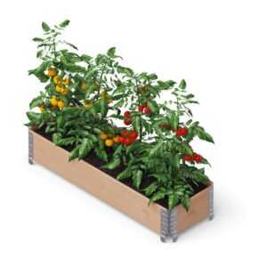 Upyard - GardenBox - modernes Garten Hochbeet aus Palettenrahmen, 120x40 cm, Braun