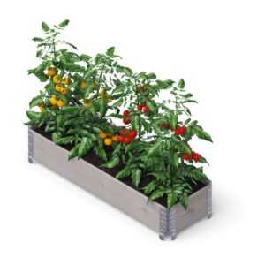 Upyard - GardenBox - modernes Garten Hochbeet aus Palettenrahmen, 120x40 cm, Grau