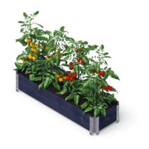 Upyard - GardenBox - modernes Garten Hochbeet aus Palettenrahmen, 120x40 cm, Schwarz