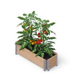 Upyard - GardenBox - modernes Garten Hochbeet aus Palettenrahmen, 80x30 cm, Braun