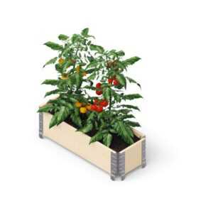 Upyard - GardenBox - modernes Garten Hochbeet aus Palettenrahmen, 80x30 cm, Naturholz
