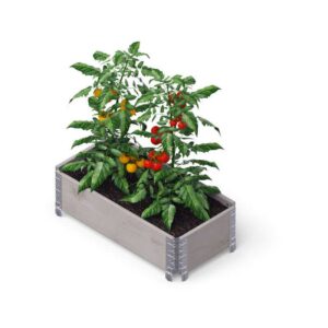 Upyard - GardenBox - modernes Garten Hochbeet aus Palettenrahmen, 80x40 cm, Grau