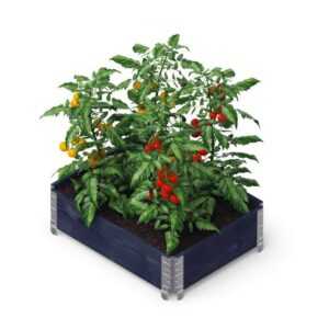 Upyard - GardenBox - modernes Garten Hochbeet aus Palettenrahmen, 80x60 cm, Schwarz