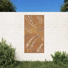 Vidaxl - Garten-Wanddeko 105x55 cm Cortenstahl Blatt-Design Braun