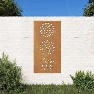 Vidaxl - Garten-Wanddeko 105x55 cm Cortenstahl Blatt-Design Braun
