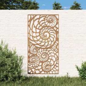 Vidaxl - Garten-Wanddeko 105x55 cm Cortenstahl Muschel-Design Braun
