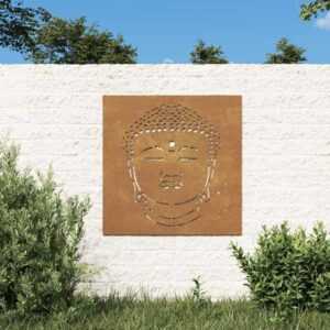 Vidaxl - Garten-Wanddeko 55x55 cm Cortenstahl Buddha-Kopf n/a