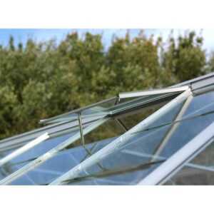 Vitavia Dachfenster für Gewächshaus Comet ohne Glas aluminium eloxiert aluminium