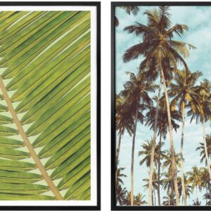 Wall-Art Poster "Palmenblätter Miami Palmen Urlaub", (Set, 2 St.)