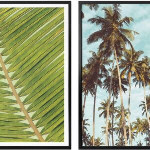 Wall-Art Poster "Palmenblätter Miami Palmen Urlaub", (Set, 2 St.)