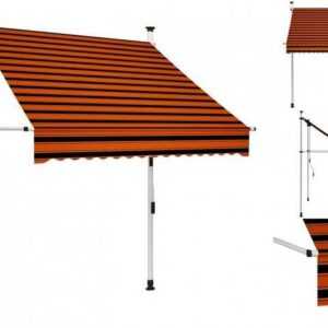 vidaXL Markise Einziehbare Markise Handbetrieben 150 cm Orange und Braun Balkon Terra
