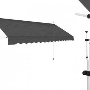 vidaXL Markise Einziehbare Markise Handbetrieben 350 cm Anthrazit Balkon Terrasse