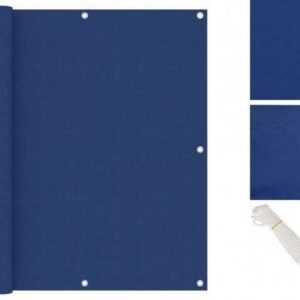 vidaXL Seitenmarkise Balkon-Sichtschutz Blau 120x600 cm Oxford-Gewebe