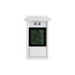 Wetterfestes digitales Thermometer, klassisches Design, genaue Messung für drinnen oder draußen, geeignet für Garten, Gewächshaus, Grow Room, weiß